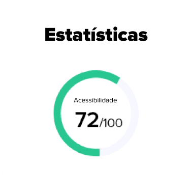 Na imagem, temos o texto “Estatísticas”, acompanhado de um gráfico circular.